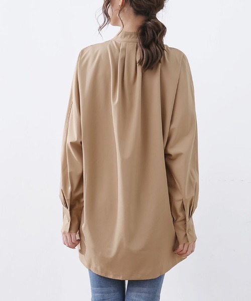 セール】スタンドカラーとろみシャツ（シャツ/ブラウス）｜Doux Belle