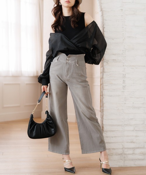 LIPSERVICE（リップサービス）の「ストレートデニムパンツ(WEB限定)（デニムパンツ・レディース・インディゴブルー/グレー系その他/ブルー系その他・S/M）」の8枚目の写真