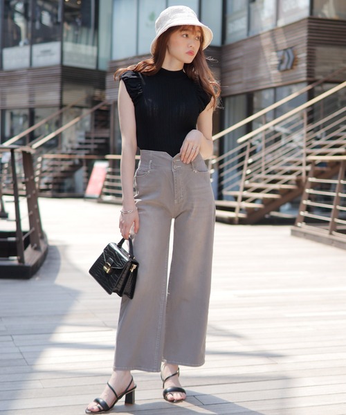 LIPSERVICE（リップサービス）の「ストレートデニムパンツ(WEB限定)（デニムパンツ・レディース・インディゴブルー/グレー系その他/ブルー系その他・S/M）」の16枚目の写真