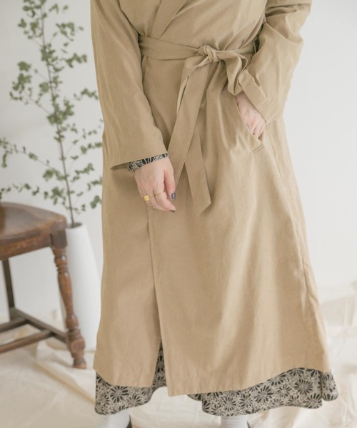 ITEMS URBANRESEARCH（アイテムズ アーバンリサーチ）の「キナガシトレンチコート（トレンチコート・レディース・グレー系その他/ネイビー/ベージュ・FREE）」の6枚目の写真