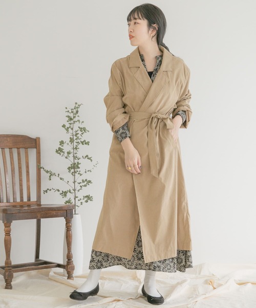 ITEMS URBANRESEARCH（アイテムズ アーバンリサーチ）の「キナガシトレンチコート（トレンチコート・レディース・グレー系その他/ネイビー/ベージュ・FREE）」の10枚目の写真