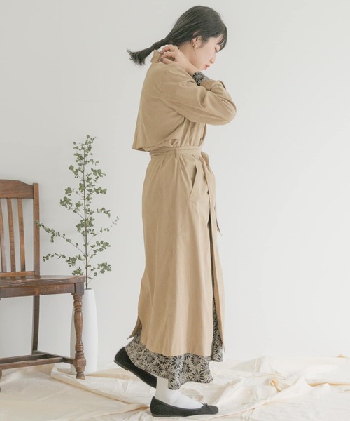 ITEMS URBANRESEARCH（アイテムズ アーバンリサーチ）の「キナガシトレンチコート（トレンチコート・レディース・グレー系その他/ネイビー/ベージュ・FREE）」の14枚目の写真