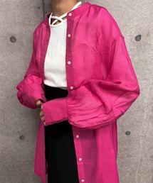 byYOUANCE | バンドカラーシアーシャツ(シャツ/ブラウス)