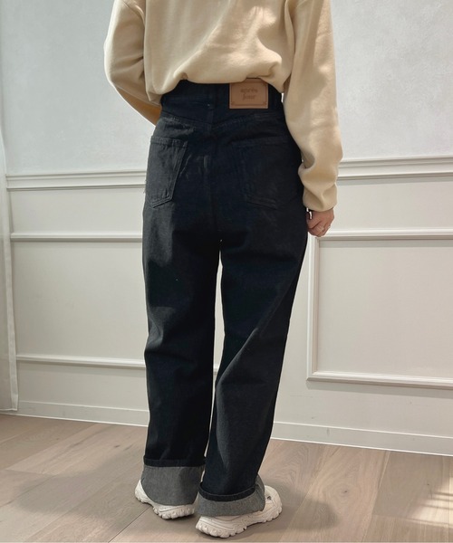 apres jour（アプレジュール）の「タックルーズデニム【ZOZOTOWN限定アイテム】（デニムパンツ・レディース・ブラック/ダークブルー/オフホワイト・LARGE/SMALL/MEDIUM/X-LARGE）」の4枚目の写真