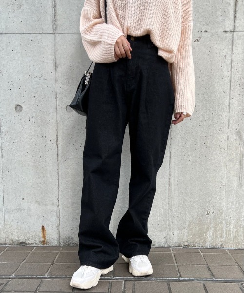 apres jour（アプレジュール）の「タックルーズデニム【ZOZOTOWN限定アイテム】（デニムパンツ・レディース・ブラック/ダークブルー/オフホワイト・LARGE/SMALL/MEDIUM/X-LARGE）」の12枚目の写真