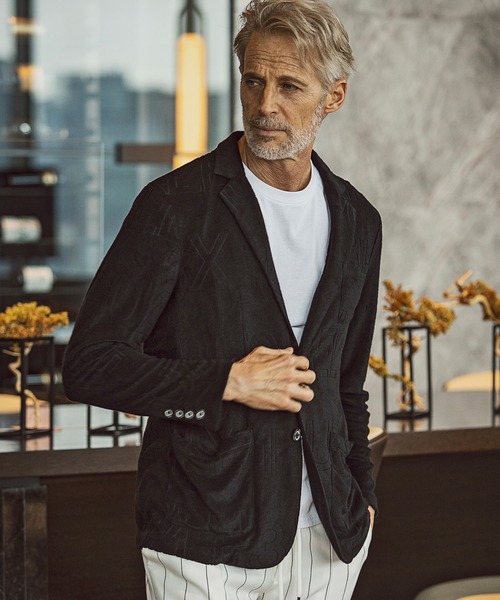 新品1PIU1UGUALE3 RELAX ウノピ パイルロゴジャケット 黒 M 1PIU1UGUALE3 RELAX(ウノピゥウノウグァーレトレ)パイルロゴジャケット