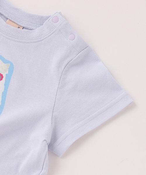petit main（プティマイン）の「ネコグラフィックＴシャツ（Tシャツ/カットソー・キッズ・オフホワイト/ラベンダー・80ｃｍ/90cm/120cm/130cm/100cm/110cm）」の8枚目の写真