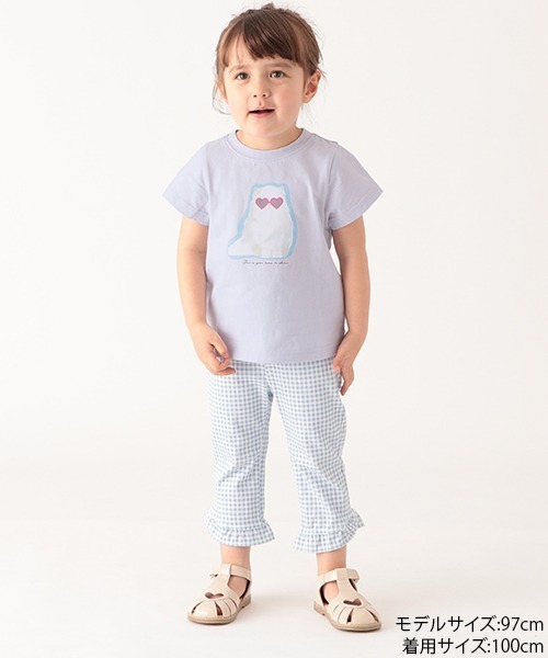 petit main（プティマイン）の「ネコグラフィックＴシャツ（Tシャツ/カットソー・キッズ・オフホワイト/ラベンダー・80ｃｍ/90cm/120cm/130cm/100cm/110cm）」の17枚目の写真