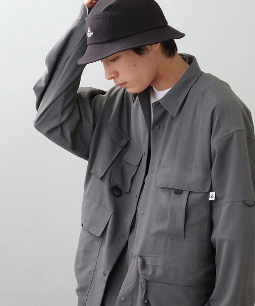 CAPTAIN STAG（キャプテンスタッグ）の「◆【CAPTAIN STAG/キャプテンスタッグ別注】ユーティリティーシャツ（シャツ/ブラウス・メンズ・ブラック/ベージュ/グレー・02/03）」の12枚目の写真