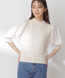 N.(N. Natural Beauty Basic) | ◆布帛ドッキングニット(ニット/セーター)
