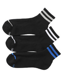 HANES/ヘインズ クォーターレングスラインソックス 3足セット HMSCR202