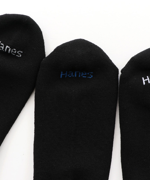HANES（ヘインズ）の「HANES/ヘインズ クォーターレングスラインソックス 3足セット HMSCR202（ソックス/靴下・メンズ・ホワイト/ブラック・M）」の11枚目の写真