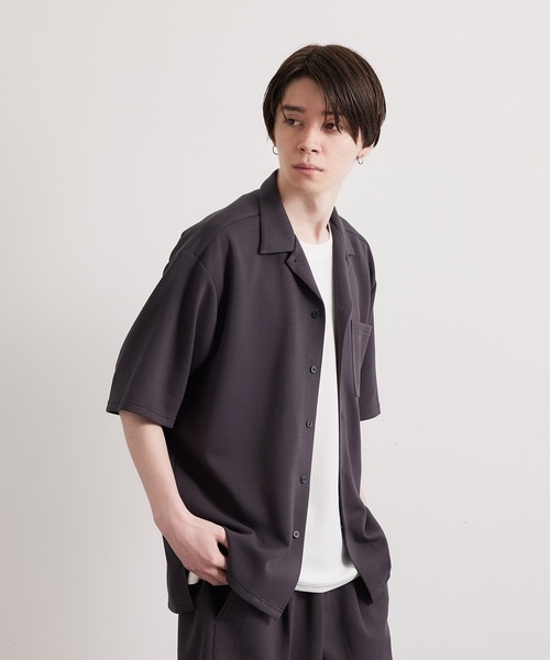 JUNRED(ジュンレッド)の「エアシルケット開襟半袖シャツ(シャツ/ブラウス・メンズ・ブルー/ベージュ/チャコールグレー・L/M/LL)」の20枚目の写真