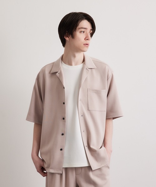 JUNRED(ジュンレッド)の「エアシルケット開襟半袖シャツ(シャツ/ブラウス・メンズ・ブルー/ベージュ/チャコールグレー・L/M/LL)」の11枚目の写真