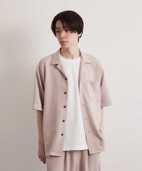 JUNRED(ジュンレッド)の「エアシルケット開襟半袖シャツ(シャツ/ブラウス・メンズ・ブルー/ベージュ/チャコールグレー・L/M/LL)」の16枚目の写真