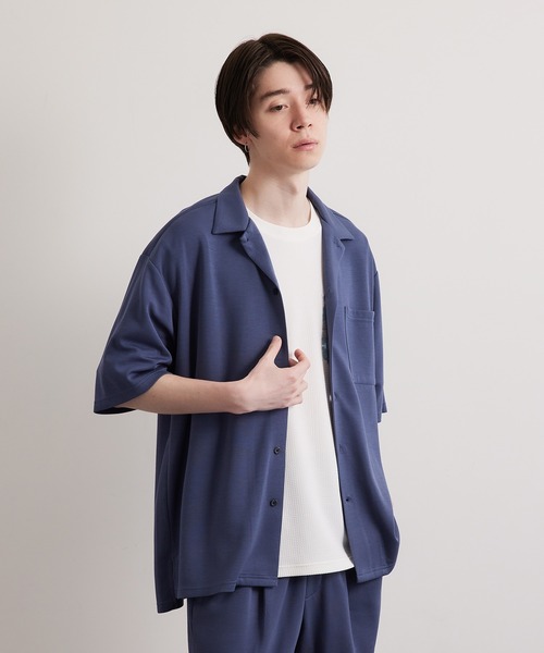 JUNRED(ジュンレッド)の「エアシルケット開襟半袖シャツ(シャツ/ブラウス・メンズ・ブルー/ベージュ/チャコールグレー・L/M/LL)」の18枚目の写真