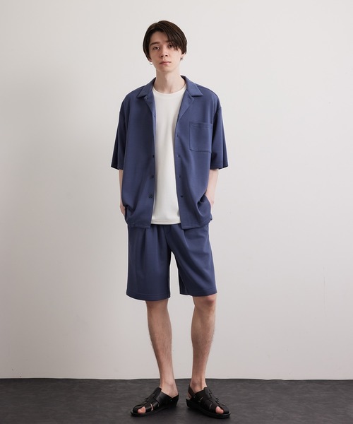 JUNRED(ジュンレッド)の「エアシルケット開襟半袖シャツ(シャツ/ブラウス・メンズ・ブルー/ベージュ/チャコールグレー・L/M/LL)」の17枚目の写真