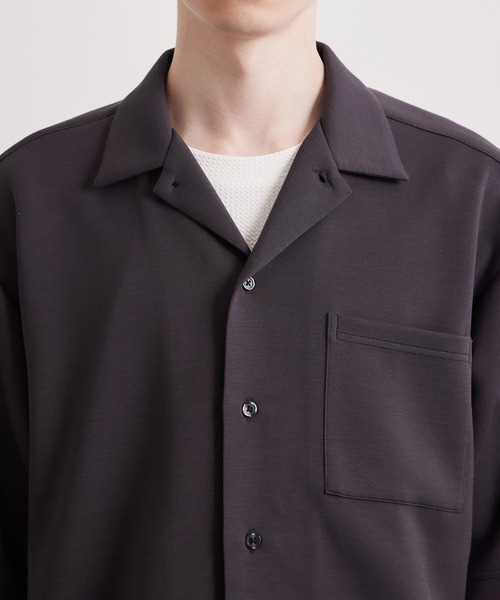 JUNRED(ジュンレッド)の「エアシルケット開襟半袖シャツ(シャツ/ブラウス・メンズ・ブルー/ベージュ/チャコールグレー・L/M/LL)」の15枚目の写真