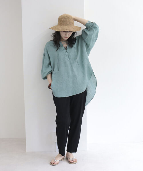 SUBLIME（サブライム）の「【SUBLIME/サブライム】PAPER CROCHE BALL HAT（ハット・レディース・ブラック/ベージュ・FREE）」の16枚目の写真