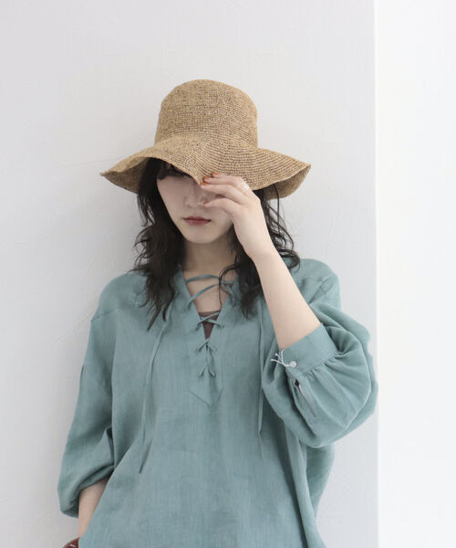 SUBLIME（サブライム）の「【SUBLIME/サブライム】PAPER CROCHE BALL HAT（ハット・レディース・ブラック/ベージュ・FREE）」の19枚目の写真