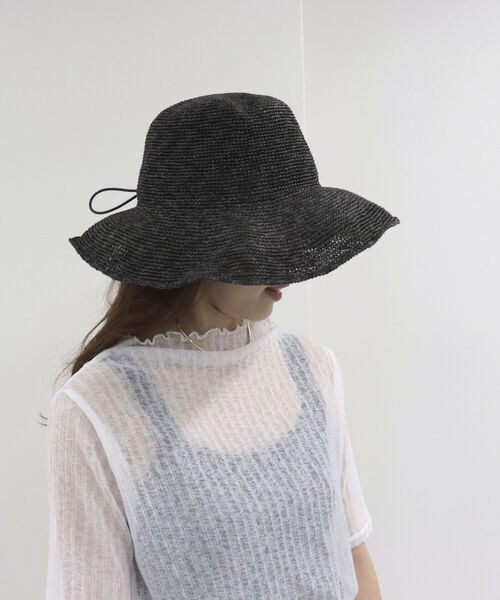 SUBLIME（サブライム）の「【SUBLIME/サブライム】PAPER CROCHE BALL HAT（ハット・レディース・ブラック/ベージュ・FREE）」の21枚目の写真