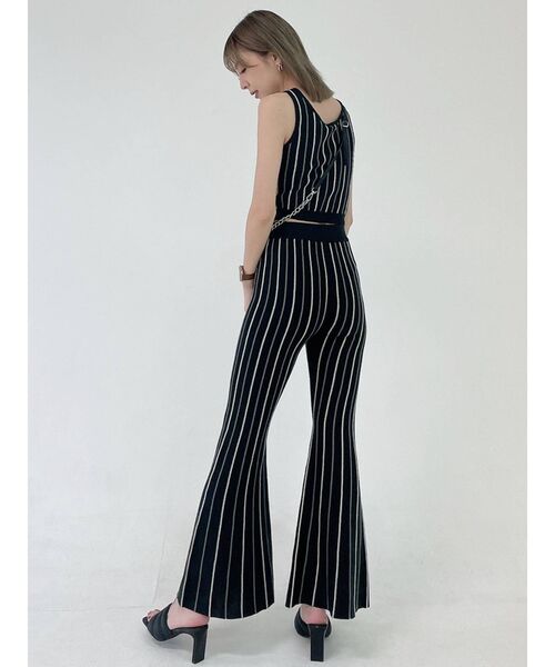 GYDA（ジェイダ）の「【セットアップ着用可】マルチストライプ SHORTニットタンクトップ（ニット/セーター・レディース・ブラック/ベージュ/オフホワイト・FREE）」の19枚目の写真