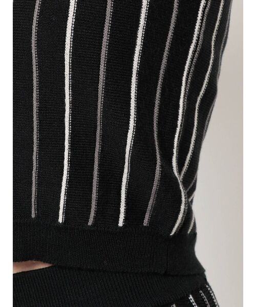 GYDA（ジェイダ）の「【セットアップ着用可】マルチストライプ SHORTニットタンクトップ（ニット/セーター・レディース・ブラック/ベージュ/オフホワイト・FREE）」の13枚目の写真
