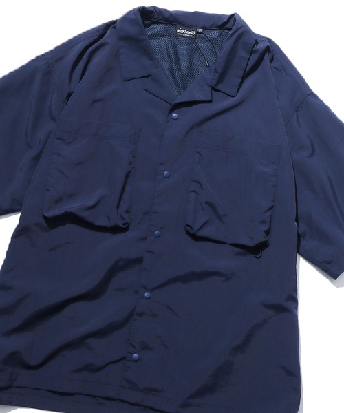 WILD THINGS（ワイルドシングス）の「WILDTHINGS/ワイルドシングス SUPPLEX CAMP SHIRT キャンプシャツ 開襟（シャツ/ブラウス・メンズ・ネイビー/ブラック・M/XL/L/S）」の11枚目の写真