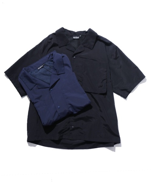 WILD THINGS（ワイルドシングス）の「WILDTHINGS/ワイルドシングス SUPPLEX CAMP SHIRT キャンプシャツ 開襟（シャツ/ブラウス・メンズ・ネイビー/ブラック・M/XL/L/S）」の8枚目の写真