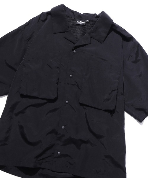 WILD THINGS（ワイルドシングス）の「WILDTHINGS/ワイルドシングス SUPPLEX CAMP SHIRT キャンプシャツ 開襟（シャツ/ブラウス・メンズ・ネイビー/ブラック・M/XL/L/S）」の10枚目の写真