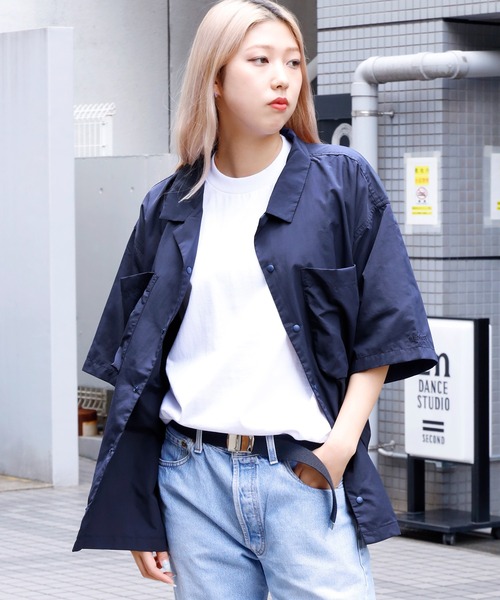 WILD THINGS（ワイルドシングス）の「WILDTHINGS/ワイルドシングス SUPPLEX CAMP SHIRT キャンプシャツ 開襟（シャツ/ブラウス・メンズ・ネイビー/ブラック・M/XL/L/S）」の21枚目の写真