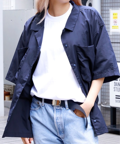 WILD THINGS（ワイルドシングス）の「WILDTHINGS/ワイルドシングス SUPPLEX CAMP SHIRT キャンプシャツ 開襟（シャツ/ブラウス・メンズ・ネイビー/ブラック・M/XL/L/S）」の22枚目の写真