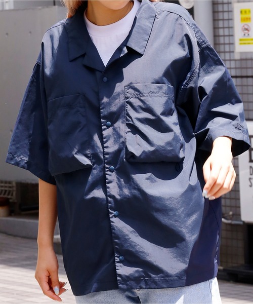 WILD THINGS（ワイルドシングス）の「WILDTHINGS/ワイルドシングス SUPPLEX CAMP SHIRT キャンプシャツ 開襟（シャツ/ブラウス・メンズ・ネイビー/ブラック・M/XL/L/S）」の20枚目の写真