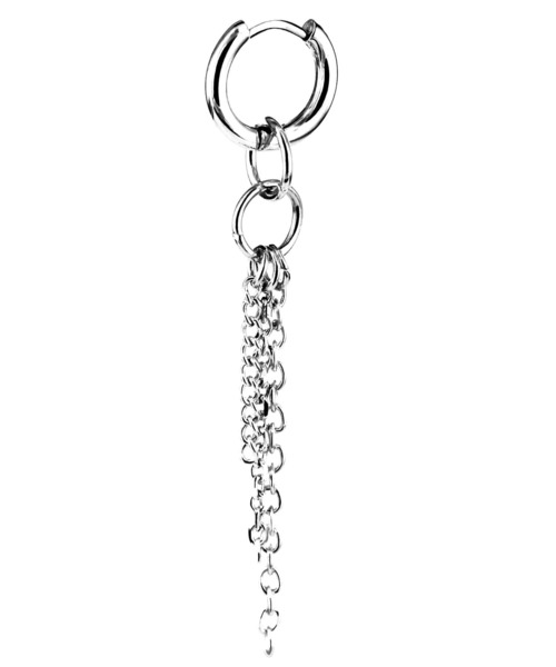 LHME（エルエイチエムイー）の「LHME リンクドロップピアス/サージカルステンレス316L（金属アレルギー対応）（ピアス（片耳用）・メンズ・A/B/D/F/G/I/L・ONE SIZE）」の2枚目の写真