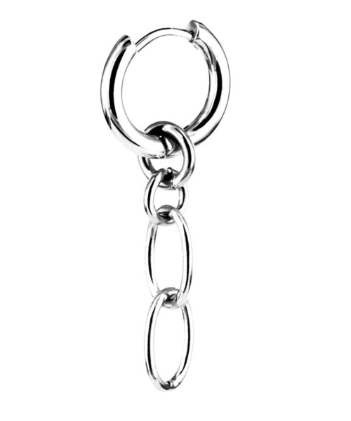 LHME（エルエイチエムイー）の「LHME リンクドロップピアス/サージカルステンレス316L（金属アレルギー対応）（ピアス（片耳用）・メンズ・A/B/D/F/G/I/L・ONE SIZE）」の3枚目の写真