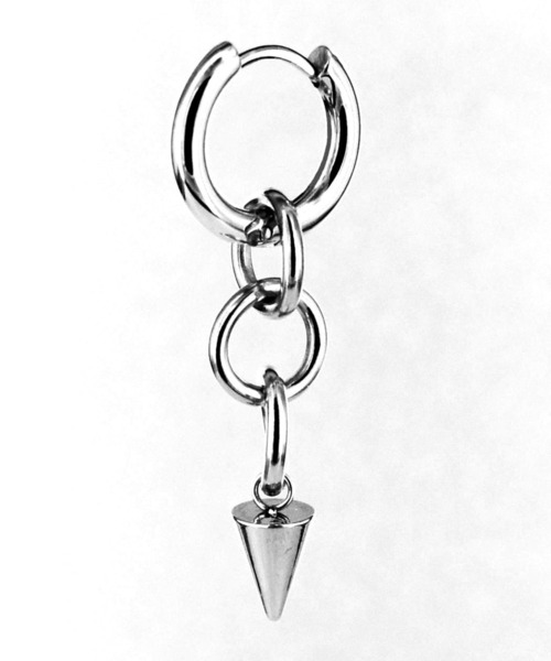 LHME（エルエイチエムイー）の「LHME リンクドロップピアス/サージカルステンレス316L（金属アレルギー対応）（ピアス（片耳用）・メンズ・A/B/D/F/G/I/L・ONE SIZE）」の5枚目の写真