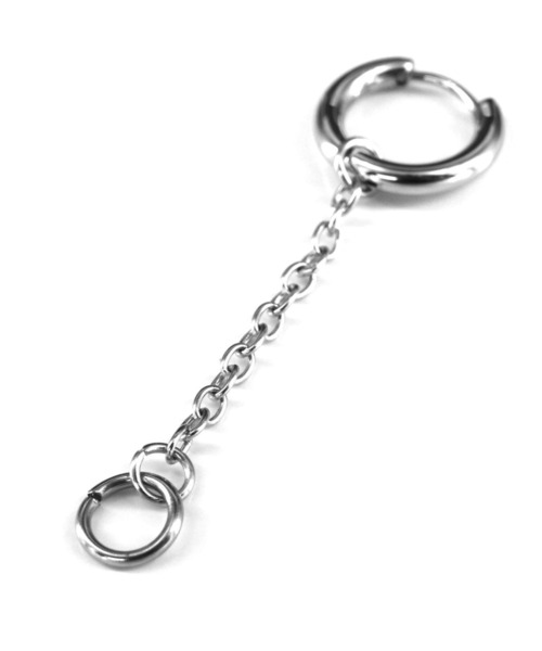 LHME（エルエイチエムイー）の「LHME リンクドロップピアス/サージカルステンレス316L（金属アレルギー対応）（ピアス（片耳用）・メンズ・A/B/D/F/G/I/L・ONE SIZE）」の9枚目の写真