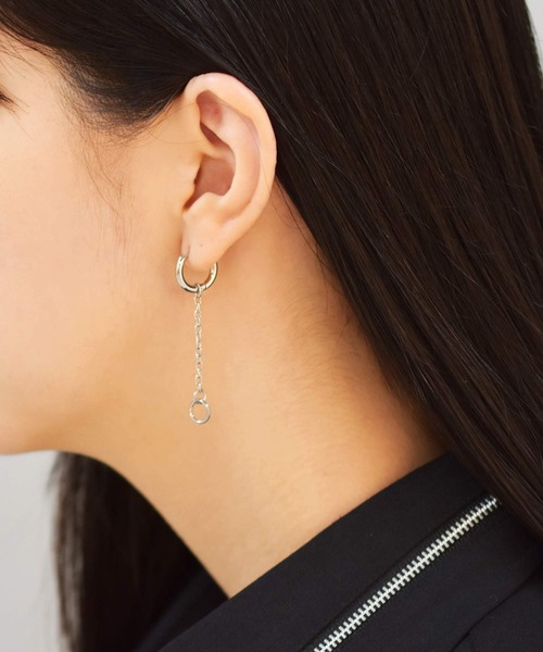 LHME（エルエイチエムイー）の「LHME リンクドロップピアス/サージカルステンレス316L（金属アレルギー対応）（ピアス（片耳用）・メンズ・A/B/D/F/G/I/L・ONE SIZE）」の11枚目の写真