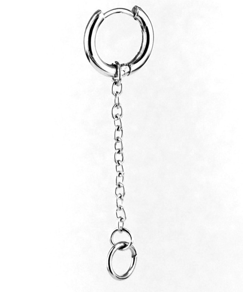 LHME（エルエイチエムイー）の「LHME リンクドロップピアス/サージカルステンレス316L（金属アレルギー対応）（ピアス（片耳用）・メンズ・A/B/D/F/G/I/L・ONE SIZE）」の8枚目の写真