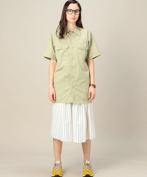 BEAUTY&YOUTH UNITED ARROWS（ビューティーアンドユースユナイテッドアローズ）の「BYSF タイプライターギャザースカート◆（スカート・レディース・オフホワイト/ライトピンク/ダークグリーン/ネイビー/コバルトブルー/ホワイト・フリー）」の19枚目の写真
