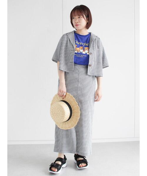 ehka sopo（エヘカソポ）の「ギンガムチェックテーラードカラーシャツ(セットアップ可)（シャツ/ブラウス・レディース・ブラック/ベージュ/グリーン・ﾌﾘ-）」の20枚目の写真