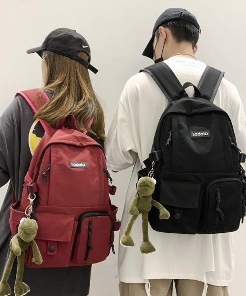 CLEA(クレア)の「ユニセックス 無地 シンプル カジュアル リュック/バックパック(バックパック/リュック・レディース・ホワイト/ブラック/ブルー/レッド/カーキ・FREE)」の5枚目の写真