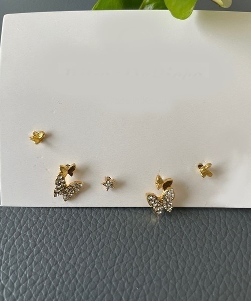 Ritomo De Ricco（リトモ・デ・リコ）の「シルバー925ポスト　バタフライピアスセット（ピアス（両耳用）・レディース・A/B・FREE）」の6枚目の写真