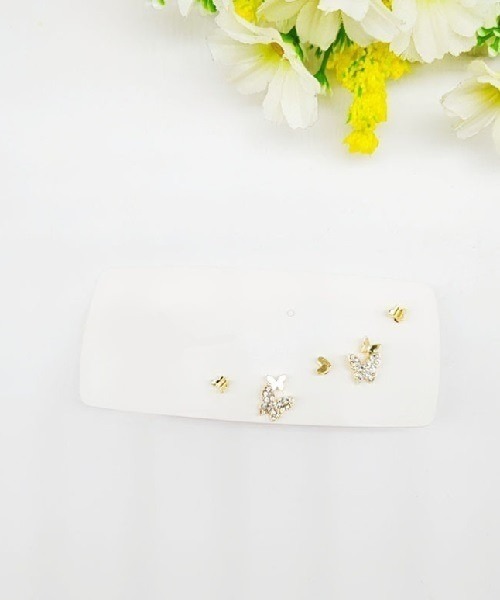 Ritomo De Ricco（リトモ・デ・リコ）の「シルバー925ポスト　バタフライピアスセット（ピアス（両耳用）・レディース・A/B・FREE）」の8枚目の写真