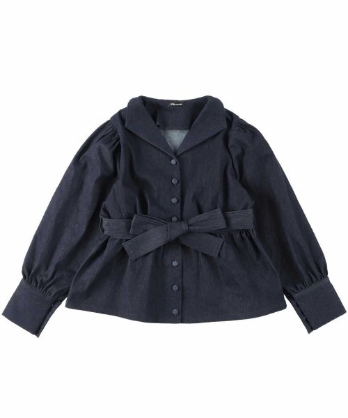 MIRO AMURETTE（ミロアミュレット）の「paris denim jacket/ペプラムデニムジャケット（デニムジャケット・レディース・ネイビー・FREE）」の3枚目の写真