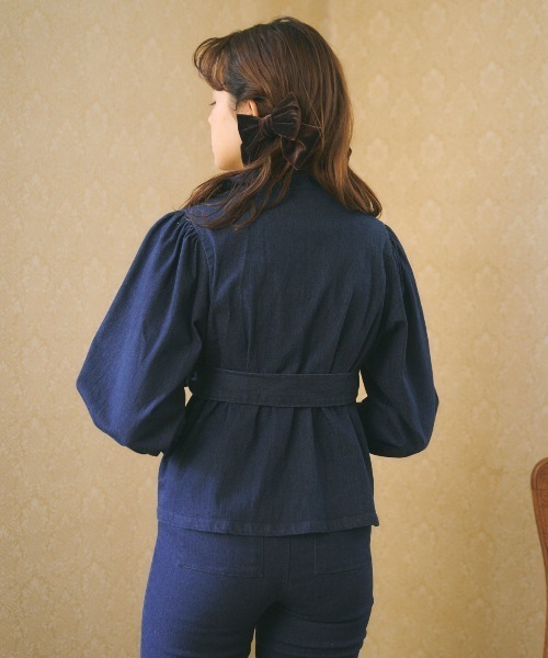 MIRO AMURETTE（ミロアミュレット）の「paris denim jacket/ペプラムデニムジャケット（デニムジャケット・レディース・ネイビー・FREE）」の17枚目の写真