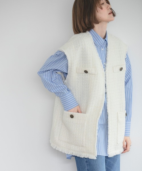 ウールコンツイードベスト157404