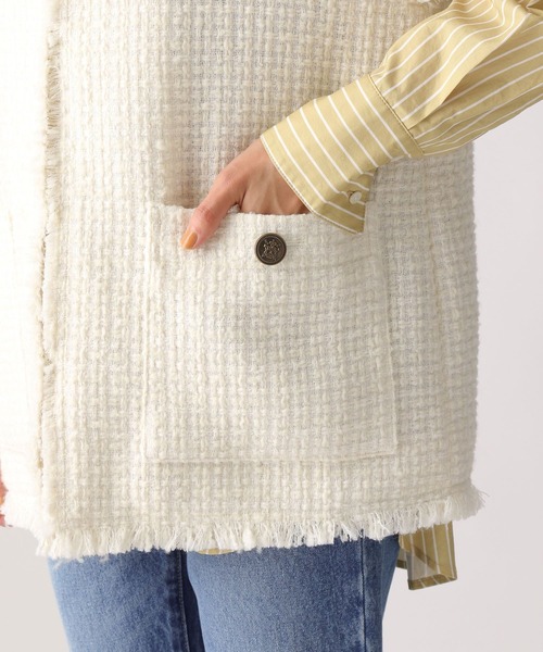 A part by（アパートバイ）の「ウールコンツイードベスト　157404（ベスト・レディース・ブラック/アイボリー・FREE）」の18枚目の写真