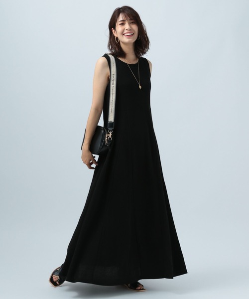 BAYFLOW（ベイフロー）の「ノースリーブハニカムフレアワンピース