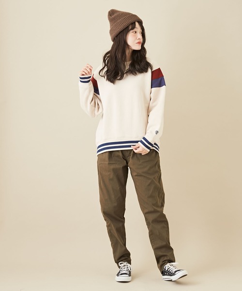 CUBE SUGAR(キューブシュガー)の「WEB限定無地ツイルウエストゴムテーパードパンツ(チノパンツ・レディース・ベージュ/カーキ/ブラック・M/L/LL)」の20枚目の写真